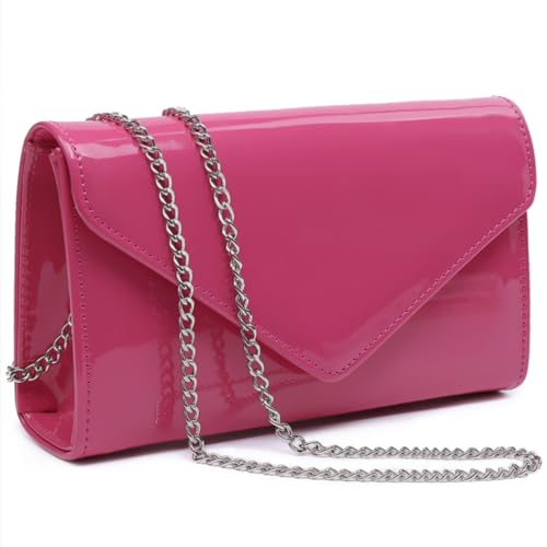 Image of Dasein Women's Vegan Leather Evening Bag Clutch Purse Formal Handbag
