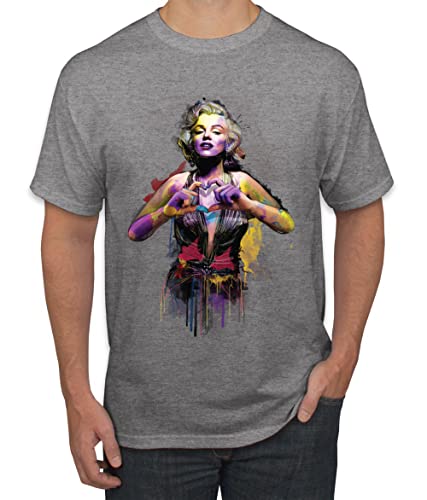 Marilyn Watercolor Love Pop Culture Men's Graphic T-Shirt