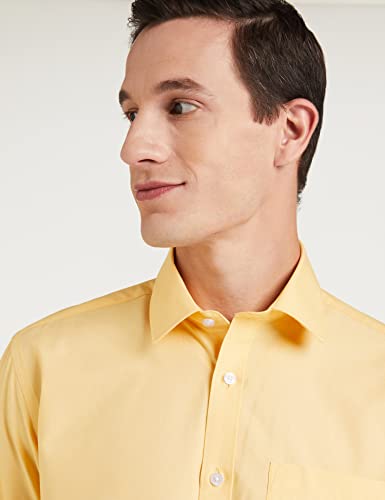 Image of Men's Solid Cotton Blend Formal Shirt with Pocket | Plain Design with Spread Collar & Full Sleeves - Regular Fit (Pack of 2)