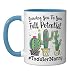 Cute Toddler Nanny Squad Appreciation Week back to school Ceramic Mug, Blue/White