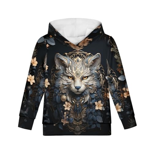 Image of GLUDEAR Teen Boys Girls Novelty Animal Galaxy Hoodies Sweatshirts Pullover