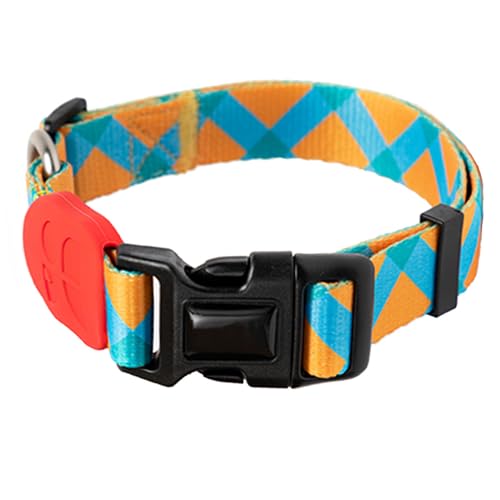 Parluer Dog Collar - Polyester Braid with Climbing Grade Zinc Alloy D-Ring and POM Buckle, Lightweight Adjustable Collar for Small Dogs