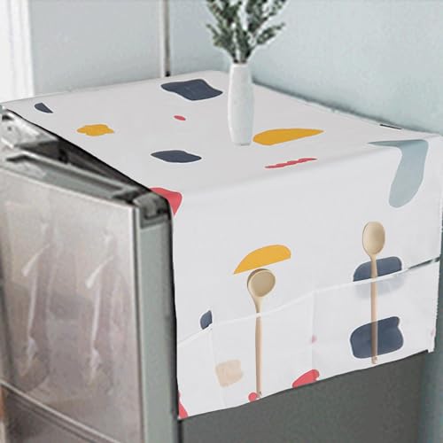 Funda a prueba de polvo para nevera, bolsa exterior para refrigerador con bolsillos de almacenamiento, cubierta superior antipolvo para nevera, cubierta impermeable para lavadora, bolsas organizadoras
