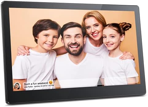 FRAMEO 15.6 Inch FHD Digital Photo Frame WiFi, MARVUE Vision 15 Smart WiFi Electronic Digital Picture Frame Large Touch Screen&16GB Storage,Easy Setup to Share Video and Photos from Anywhere