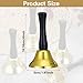 24 Pcs Hand Bells, Steel Metal Service Bells with Wooden Handle, Diatonic Musical Percussion Instruments for Church Wedding Christmas Party Dinner Calling, Gold
