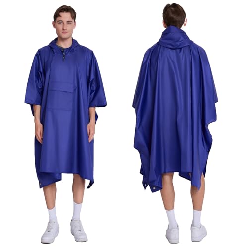 Image of Multi functional cape hooded raincoat suitable for outdoor camping and hiking, suitable for both men and women