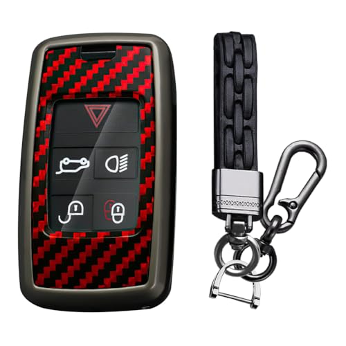 Étui de clé Range Rover finition premium rouge 5 boutons