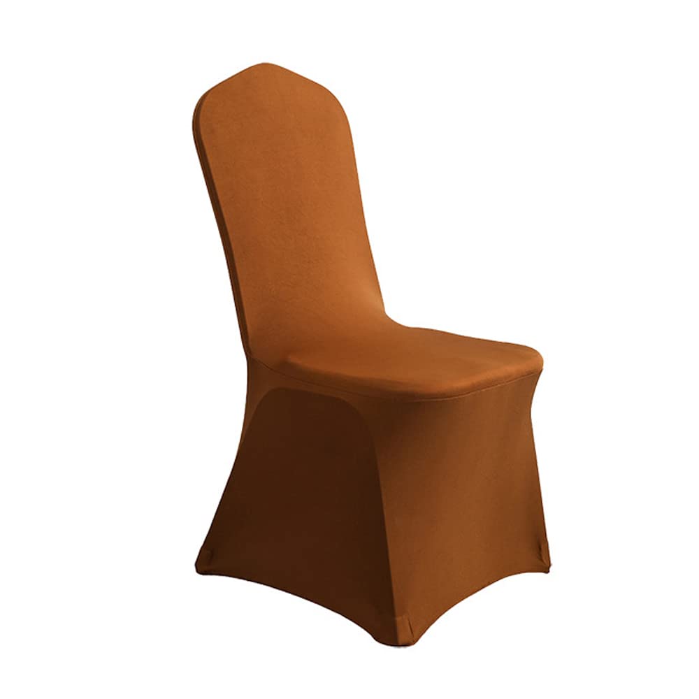 TentHome Fundas de silla de comedor, 10 piezas de elastano para silla de tela con funda súper extensible, extraíbles y lavables, para bodas, banquetes, fiestas, decoración (café)