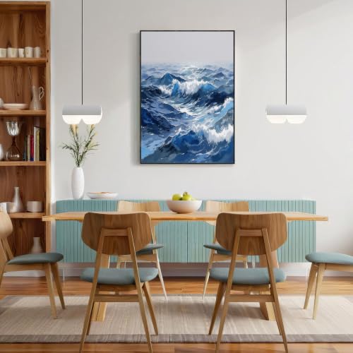 Déco murale vagues océaniques pour réveiller un salon vide - 6