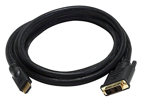Monoprice 6-Feet 24AWG CL2 High Speed HDMI to DVI Adapter Cable with Net Jacket, Black (102218)