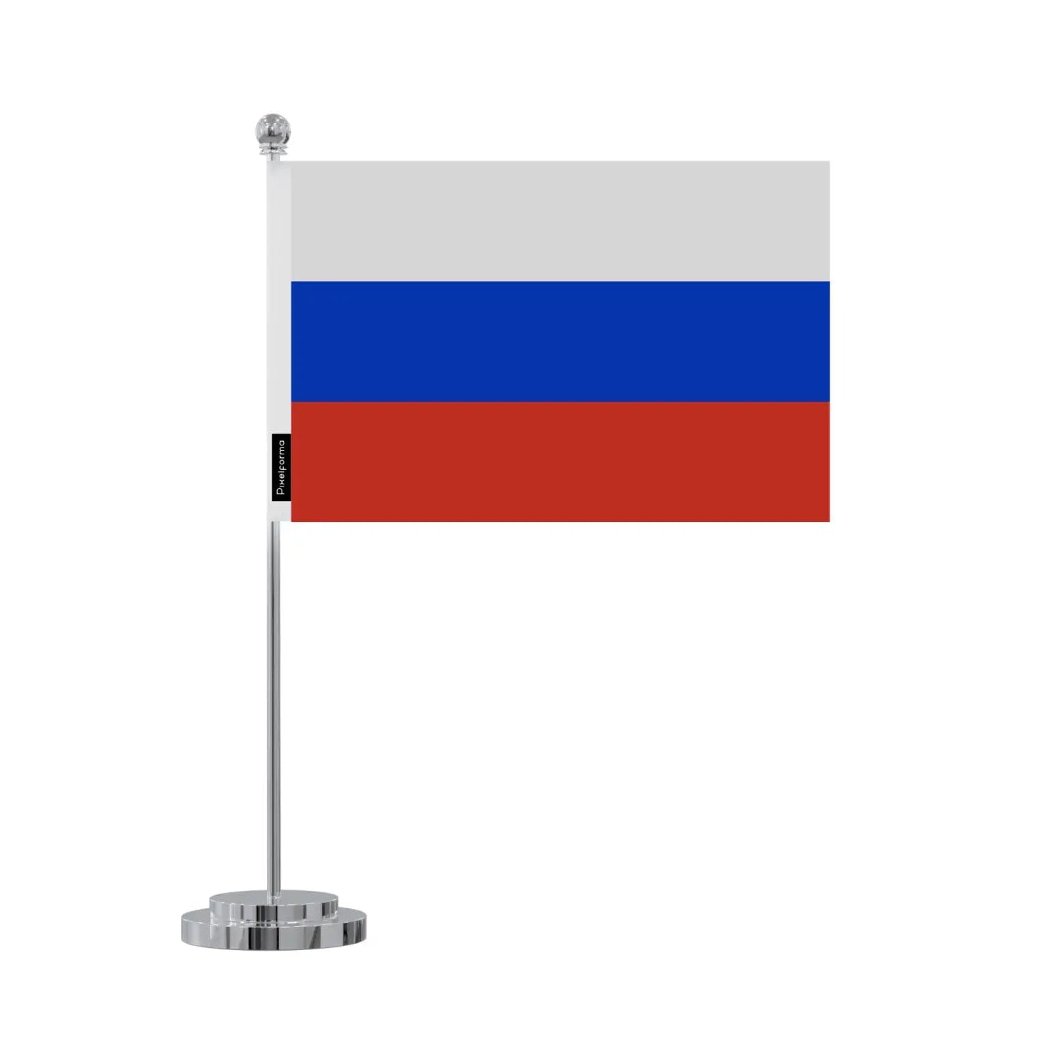 Drapeau bureau Russie en polyester 14x21cm pour mât de table - 3