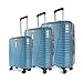 Aristocrat Polypropylene (PP) Airpro Set of 3 Hard Carry-On Spinner Suitcase (55+66+76Cm) Check-in Luggage Lightweight Luggage with 8 Strong Wheels