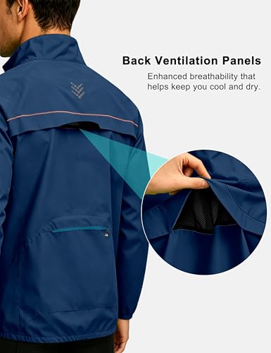 Image of Little Donkey Andy Men's Cycling Jacket, Waterproof Lightweight Windbreaker, Packable