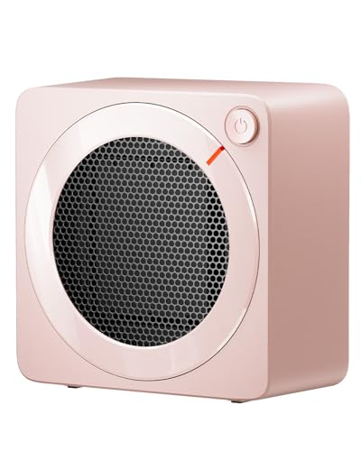 Gaiatop Mini Heizlüfter Energiesparend 500W Heizlüfter Klein mit 2s PTC-Keramikheizung mit Überhitzungs- & Kippschutz Leise Heizung für Büro & Zuhause Geschenke für Frauen und Männer Rosa