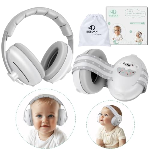 BEBOAN 2-in-1 Baby Ear Muffs Noise Protection for 0-36 Months, No...