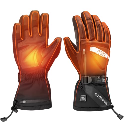 KEMIMOTO Heated Motorcycle Gloves for Men with...