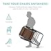 Best Choice Products Foldable Zero Gravity Rocking Mesh Patio Lounge Chair w/Headrest Pillow - Brown