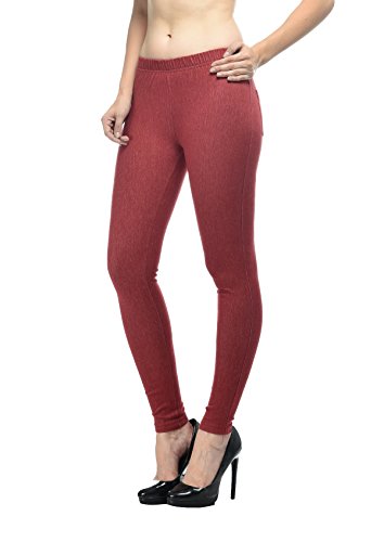 Image of Frenchtrendz Women's Slim Fit Mid Rise Stretchable Cotton Modal Spandex Jegging Pull On