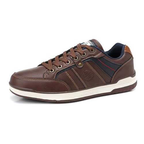 Image of ARRIGO BELLO Mens Casual Shoes Fashion Sneakers Breathable Comfort Classic Lace-Up Low Top Walking Shoes
