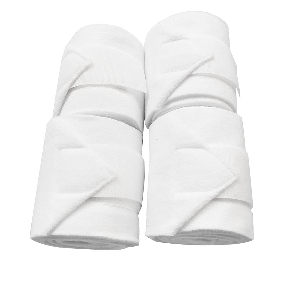Cyrank 4 Rollos De Vendas para Patas De Caballo, Vendas Profesionales Gruesas De Felpa Suave Vendas para Patas Ecuestres Vendas De Felpa Protección para Botas De Caballo Soporte para Equipo Ecuestre