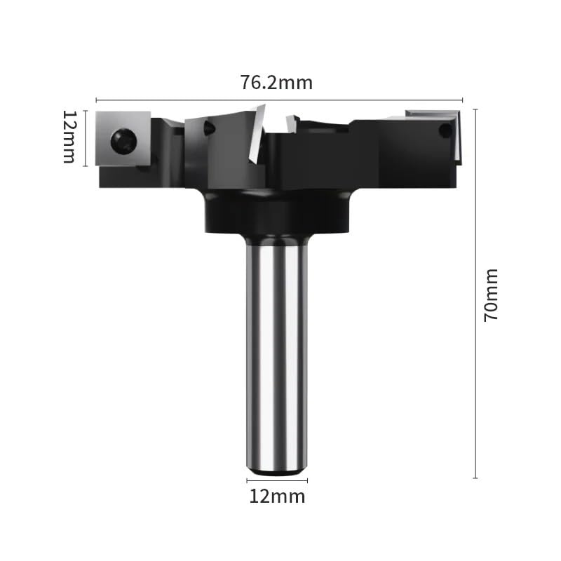 Broca de ranurado tipo "T" Z4, fresa for carpintería, fresa frontal, fresa de carburo(12x76.2)