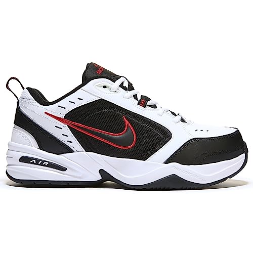 Nike Air Monarch IV Men's Walking Shoes, White/Black/Red, Size 10.52