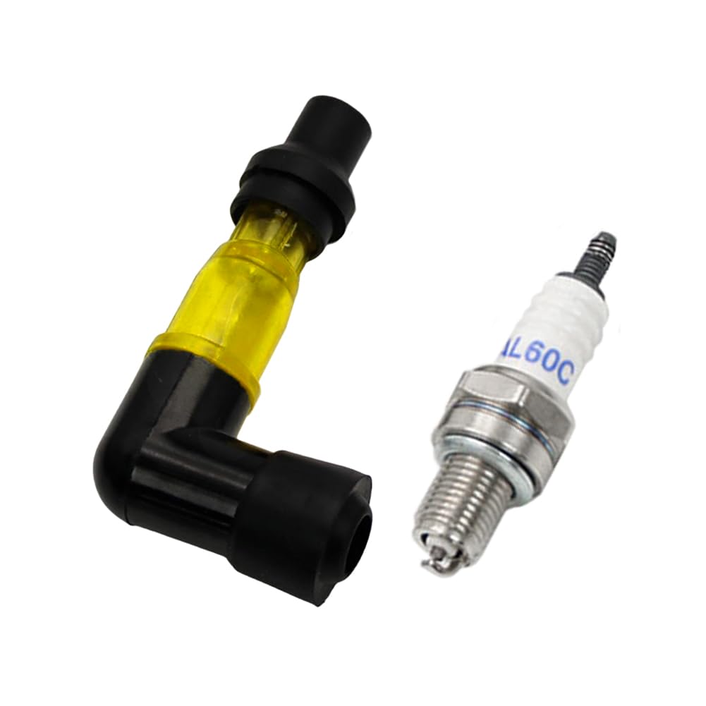 FLMLF 23CC~71CC Engine Visible Flashing Spark Plug + Ignition Coil Cap Yellow for 1/5 Hpi Rofun Km Rovan Baja LT FG GoPed Redcat Rc Car Parts