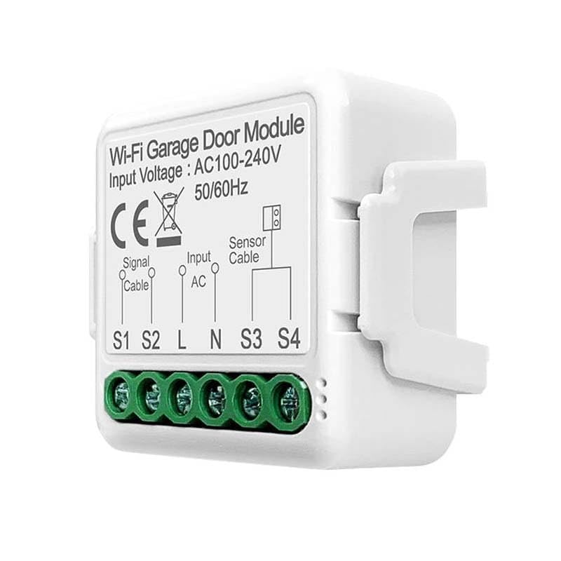 Tuya WiFi Smart Garage Door Opener Controller — Voice & Remote Control, Works with Alexa & Google Home, DIY Module, App/Schedule/Timer, No Hub Needed