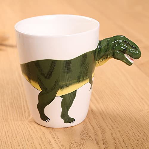 3D Dinosaurier Kaffeetasse, 420ml Lustige 3D-Tier-Keramik-Kaffeetasse, Geschenk für Geburtstag, Weihnachten, Erntedankfest, Vatertag, Muttertag (Dinosaurier 01)