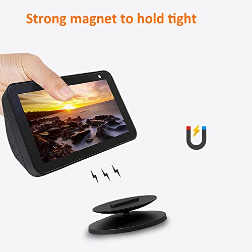 Image of AutoSonic Stand for Echo Show 8 and 5 (1st Gen and 2nd Gen) | Accessories Made for Echo Alexa | Swivel and Tilt | Magnetic Attachment | Black