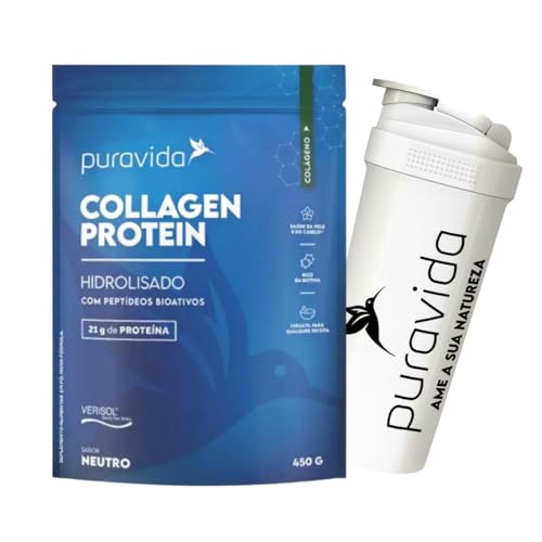 Collagen Protein Verisol Puravida 450 gr (Puro) + Coqueteleira Ex...