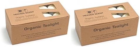Heaven Scent Organic Unscented Tea Light Candles (2 Pack - 48 Tealights)