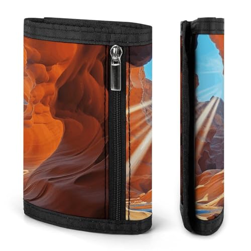 Antelope Canyon Trifold Wallet for Men - Money Clip Slim Wallets with Multiple Card Slots Minimalist Small Front Pocket Wallet for Everyday Carry3