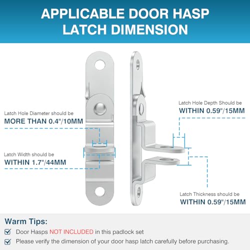Image of IRONWALLS Keyed Alike Puck Lock 4 Packs, 2-7 /8 inchSteel Heavy Duty Hidden Shackle Padlocks with 16pcs Keys, Silver Round Puck Locks with 1.7 inch (L) x 0.59 inch (H) x 1.2 inch(D) Shackle Opening, Without Hasp