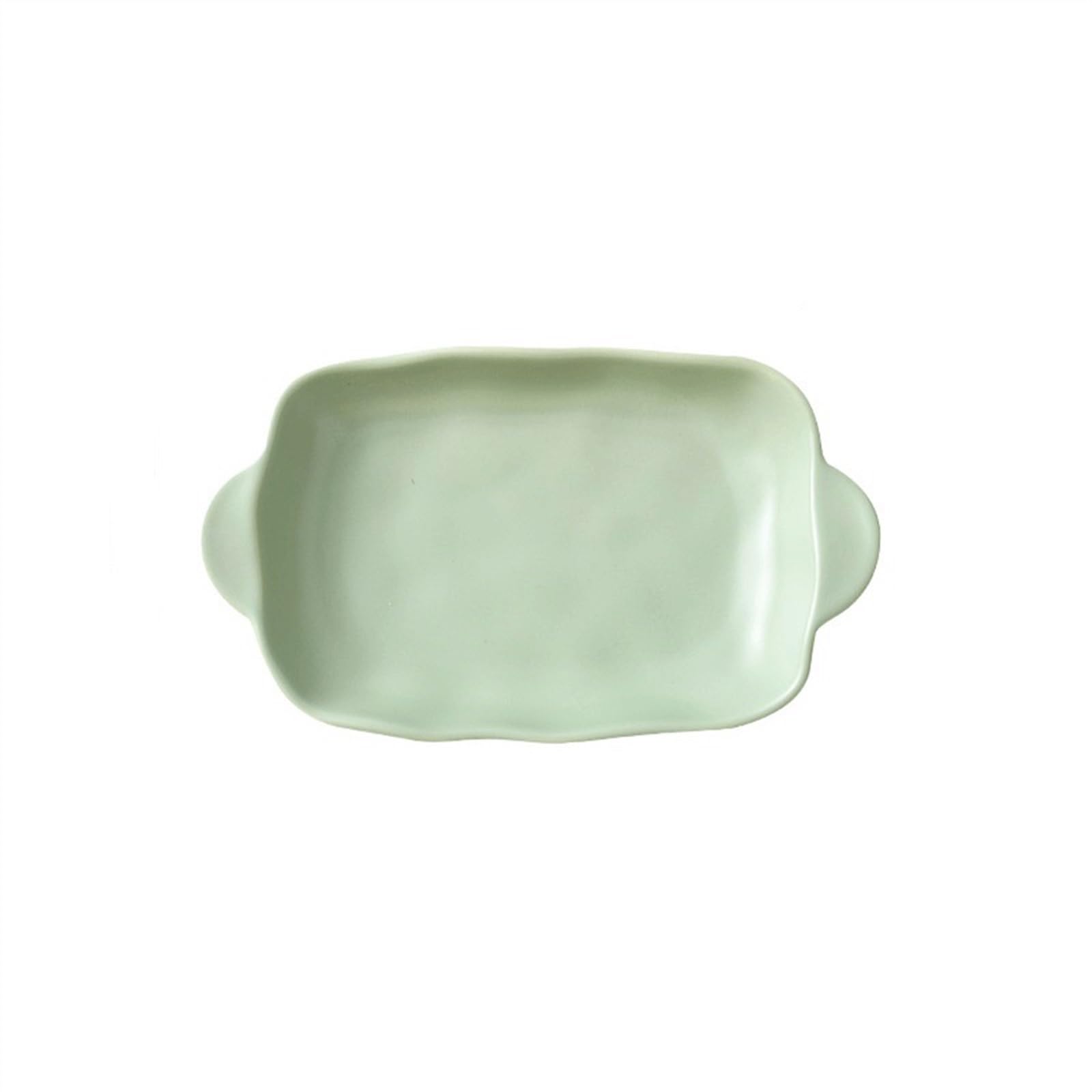 głęboki talerz Talerz ceramiczny Amfora warzywny deserowy Materiał gospodarstwa domowego nieregularny na owoce chleb ciasto Naczynie do pieczenia Zastawa stołowa(Green)