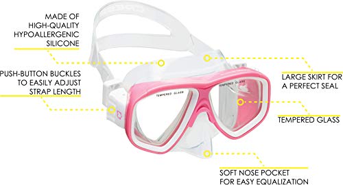Image of Cressi Kids Snorkeling Gear for Kids 3 to 8 Years Old | Rocks
