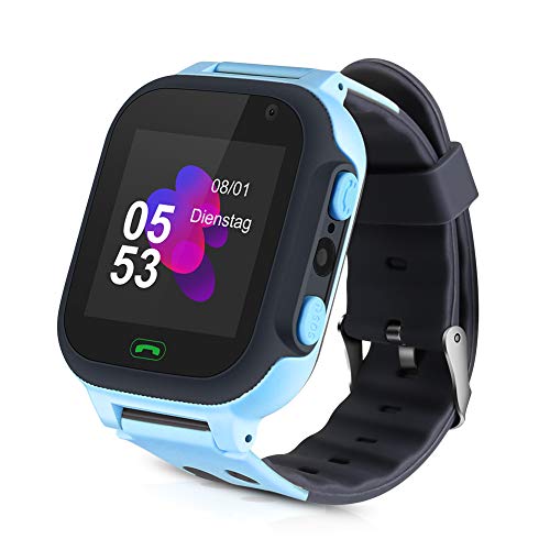 Smartwatch para Niños, Reloj Inteligente para Niño Teléfono, SmartWatch Niños LBS, Llamada Bidireccional Smart Watch SOS, Pantalla táctil, Cámara, Juegos, Regalo de cumpleaños para Niños de 3-12 años