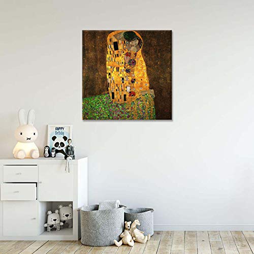 Tableau Gustav Klimt décoration murale toile tendue salon personnages classiques