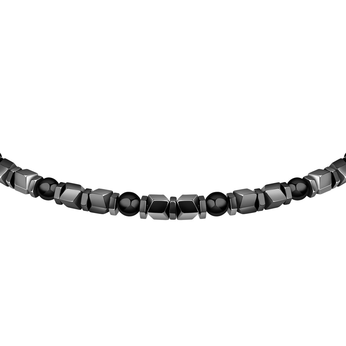 Sector No Limits Basic Bracciale Uomo in acciaio, smalto, ematite, agata nera - SZS97