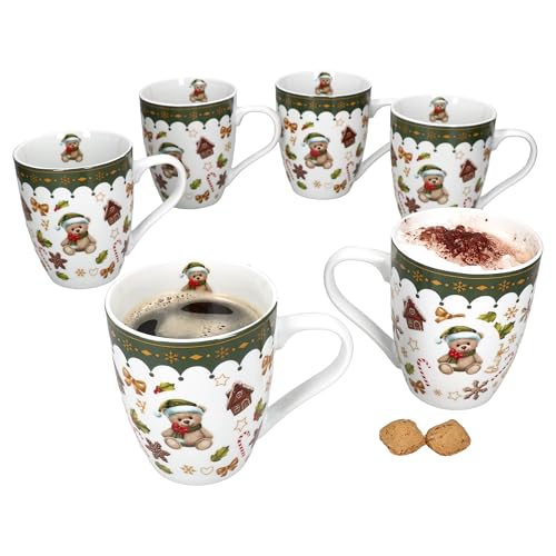 MamboCat Friend 6er Set Kaffeebecher 480 ml | Weihnachts-Tassen aus...