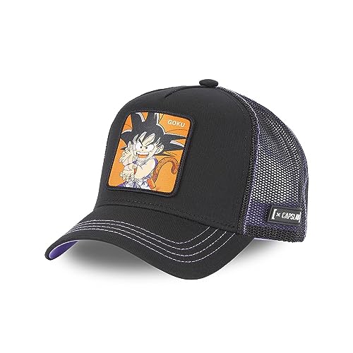 Capslab Goku Dragon Ball Z Negro Gorra de Camionero Ajustable