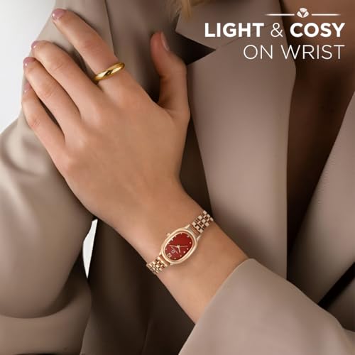 Image of Carlington Diva Series Analog Women Wrist Watches with Stainless Steel Chain Strap | Premium Fashion Watches for Ladies | CT - 105