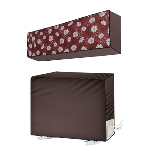 Image of Split AC Cover for 1.5 Ton Indoor & Outdoor Unit | Waterproof & Dustproof Protection | UV Resistant | Durable PVC Material | Weatherproof Outdoor Cover | Easy Installation