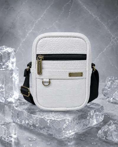 Image of Pramadda Pure Luxury Gloss Leather Small Sling Bag for Men | Chest Slinger bag | Crossbody Bag| Side Bag Men | Mini Leather Slings | Corporate Gift Item | Passport Sling.