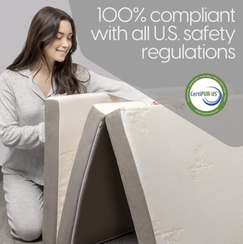 Milliard Tri-Folding Memory Foam Foldable Memory Foam Mattress With Washable Cover, Twin Xl Size (78"X38"X6") #TOP4