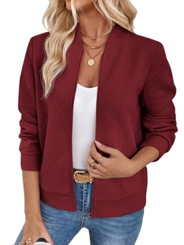 Chic Burgundy Casual Knit Jacket: Your Go-To for Fall and Winter Adventures!
