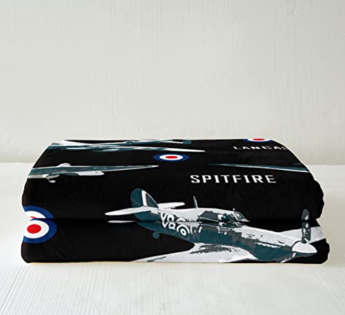 Loussiesd Plane Fleece Blanket for Chair Sofa Aircraft Runway Decoration Modern Sherpa Blanket Ultra Soft Microfiber Cool Aviation Fuzzy Blanket Double 60x79 Inch - Image 4