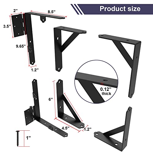 Image of 2Pack GoldOrcle 2Pack Anti Sag Gate Kit Heavy Duty No Sag Kit Gate Corner Brace Bracket for Wooden Gate Fence with a Self-Locking Gate Latch