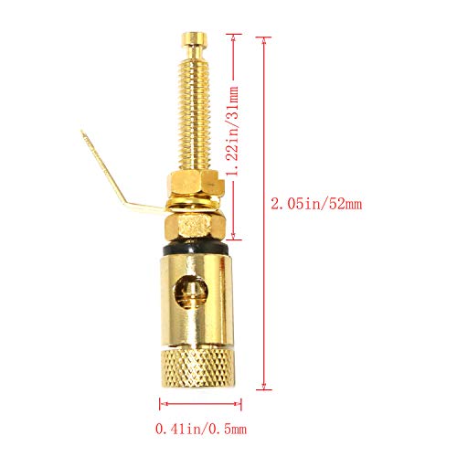 Juego de 2 conectores banana chapados en oro 52mm RLECS miniatura 4