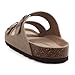 ODOLY Unisex Cork Footbed Slide Sandal, Arch Support Summer Outdoor Sandals with Adjustable Buckle for Women and Men, Taupe 41 (10 Women/8.5 Men)